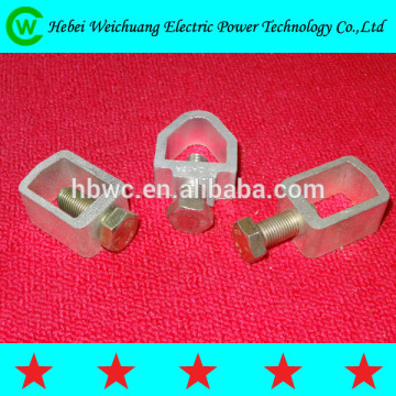 high voltage china supplier brass copper earth rod clamp/ground rod clamp