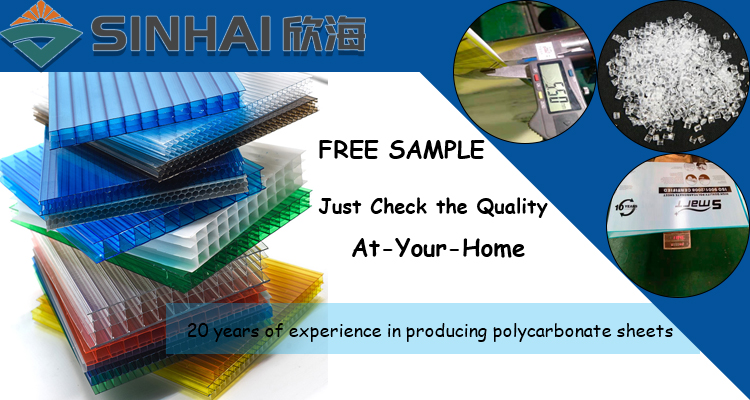 Manufacturer hollow pc multiwall uv polycarbonate sheet price factory