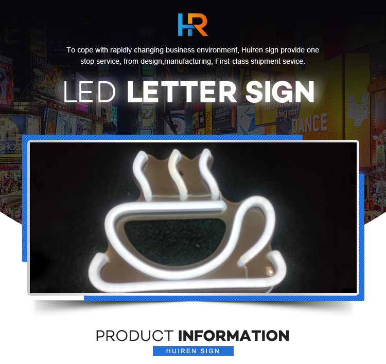 Wholesale coffee shop neon logo sign outdoor sign led flex custom neon logo