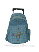 Cheap Plain Kids Trolley School Bag, Trolley School Backpack with Wheels
