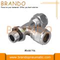 Male Run Tee Brass Pneumatic Compression Ferrule Fittings