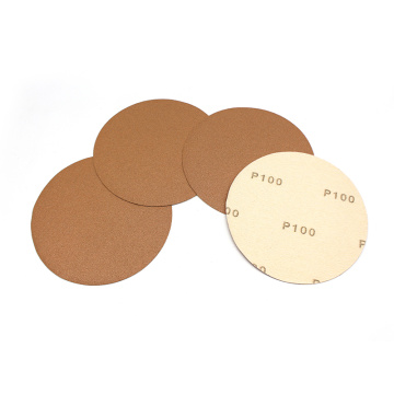 No Hole Round Abrasive Gold Color Sand Paper