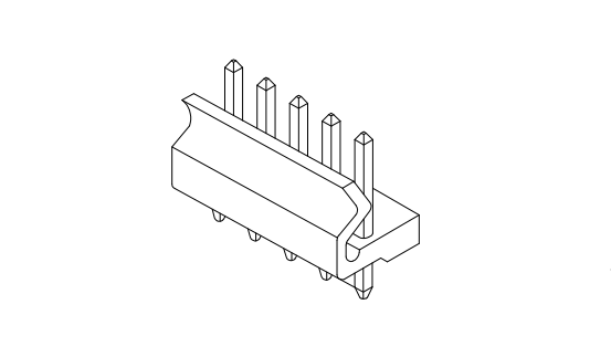 MX3.96MM 180 ° سلسلة موصل الرقف AW3962V-NP