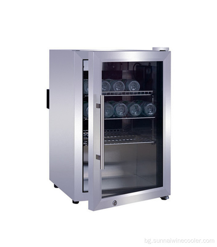 Регулируема температура Черно стъкло хладилник за дома за дома