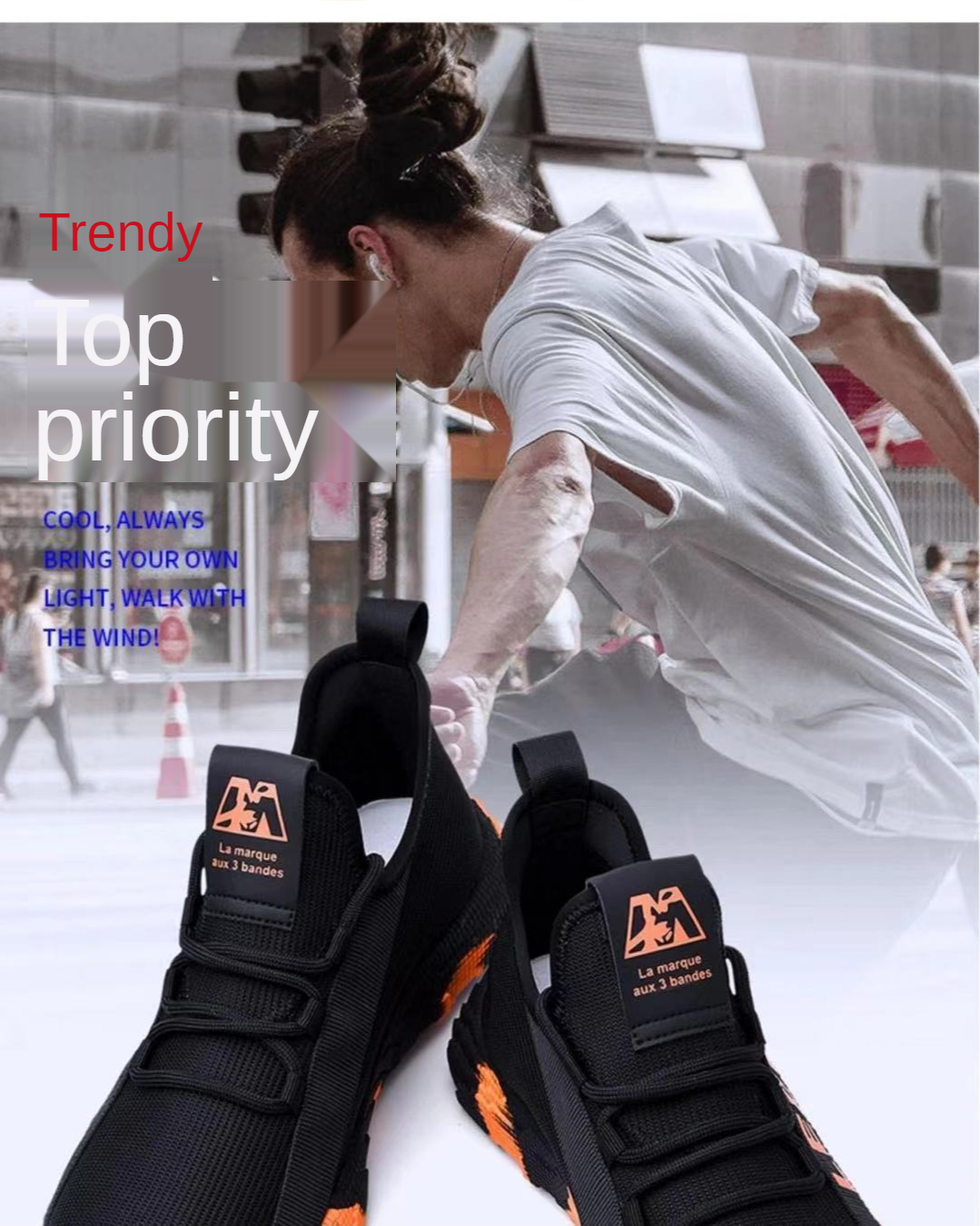 Men's Shoes 2021 New Spring/ Summer /Trend Shoes Sports Breathable Running Work Shoes