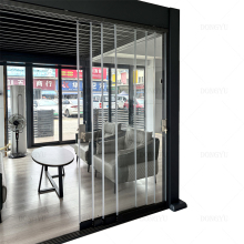 Aluminum Frameless Glass Stacking Sliding Door for Workshops
