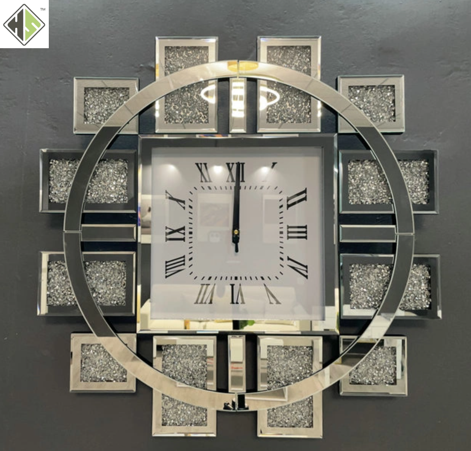 Horloge murale en miroir numérique