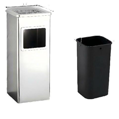 Robuster Outdoor-Mülleimer mit Deckel Durable Outdoor Garbage Can with Lid
