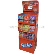 Ivory Board Pop Cardboard Display , Supermarket Floor Display Stand