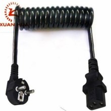 Coiled power supply cord