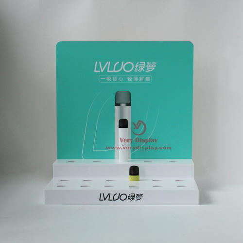 Display con bancone a vaporillo a vape acrilico personalizzato