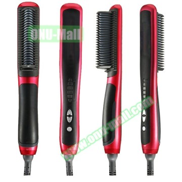 2017 Professional Hair Straightening Brush Ionic LED Hair Brush Straightner