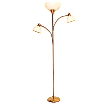 Three-head floor lamp in the office