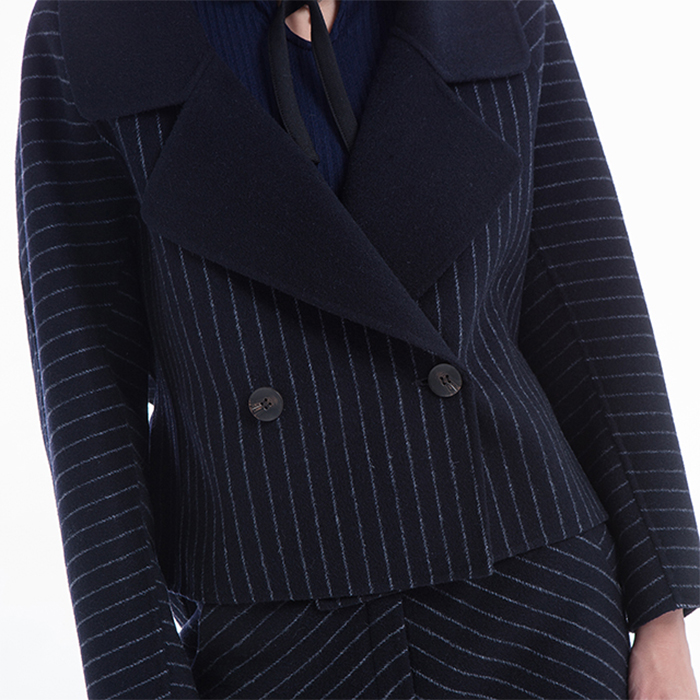 New styles blue stripes Simple Suit