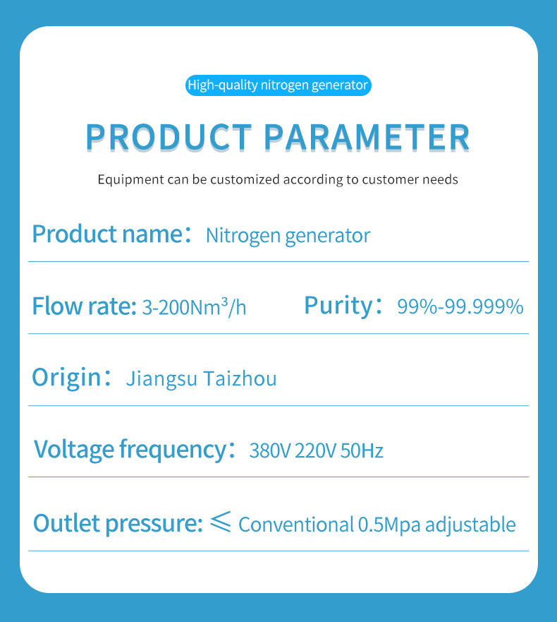 Nitrogen Generator Parameter