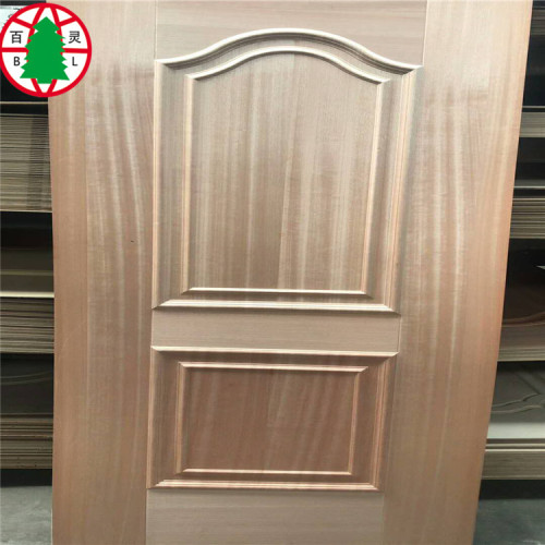 HDF door skin with natural wood veneer