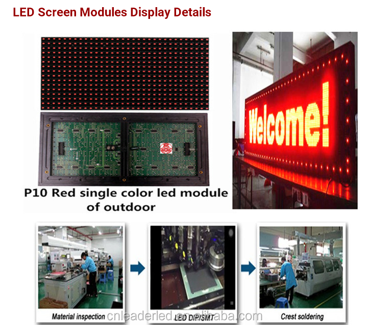 Costom size Programmable LED Open Running Scrolling Message Display Sign Board P10
