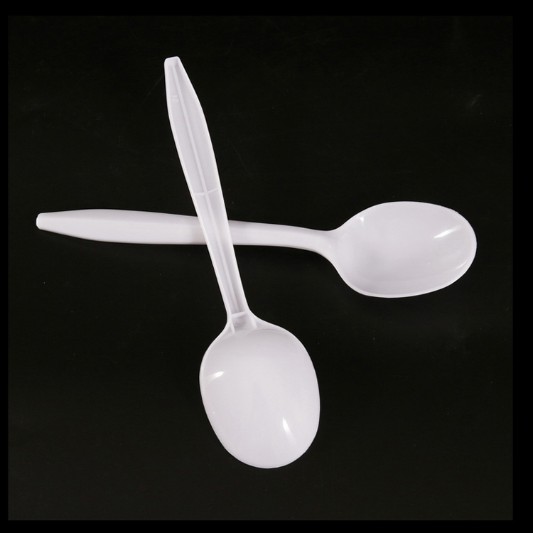 Disposable Food Grade PP Plastic Spoon Set with Napkin