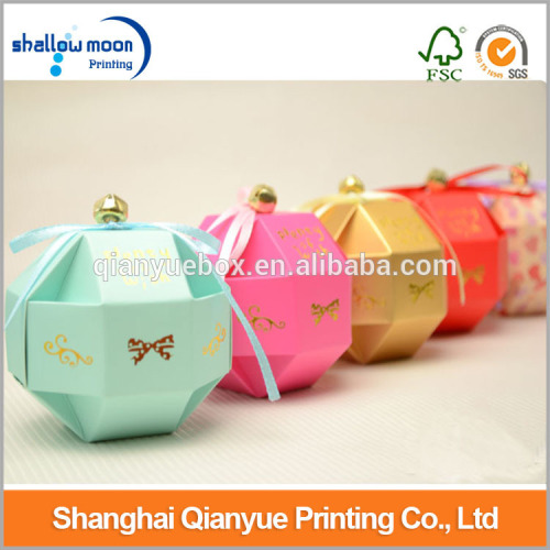 2014 New Favor Polygon Candy Box With Bell