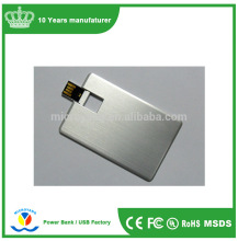 Stainless steel brushed metal card usb flash drive business manager public relations promotional USB flash drive