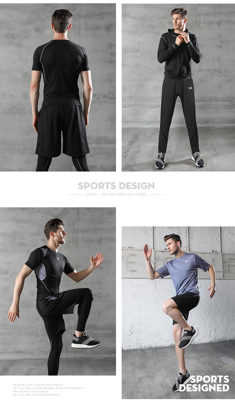 Wholesale Custom Men Fitness Yoga Wear Running Sportswear Gym Workout Hoodies Set