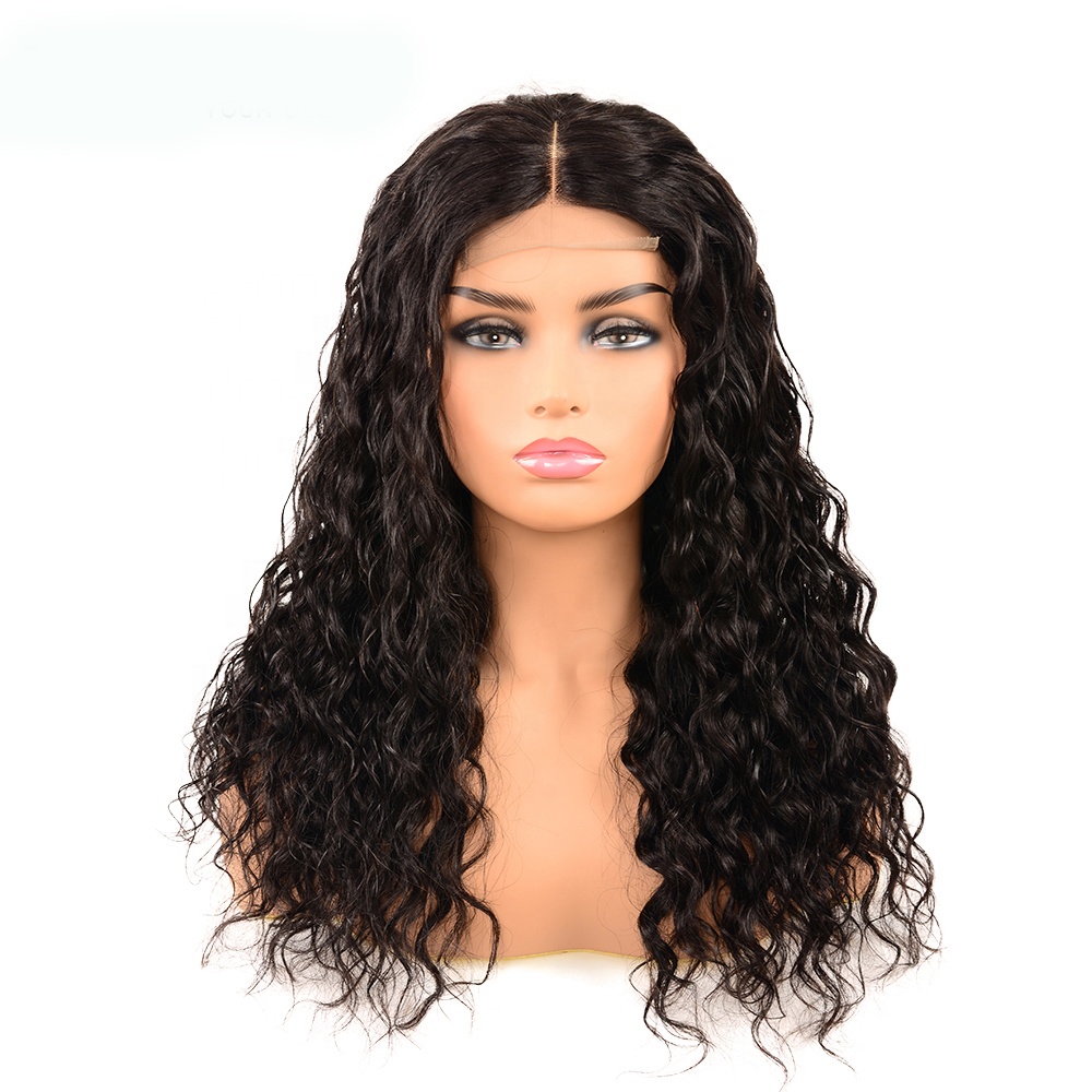 Huashuo High Discounts 30 Inch Bleached Knots Pre Plucked Hair Line  Asian Women Virgin Water Wave Chinese Hair Swiss Lace Wigs