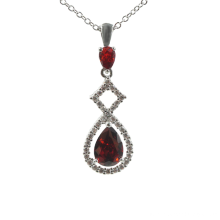 Ruby Teardrop Necklace Pendant