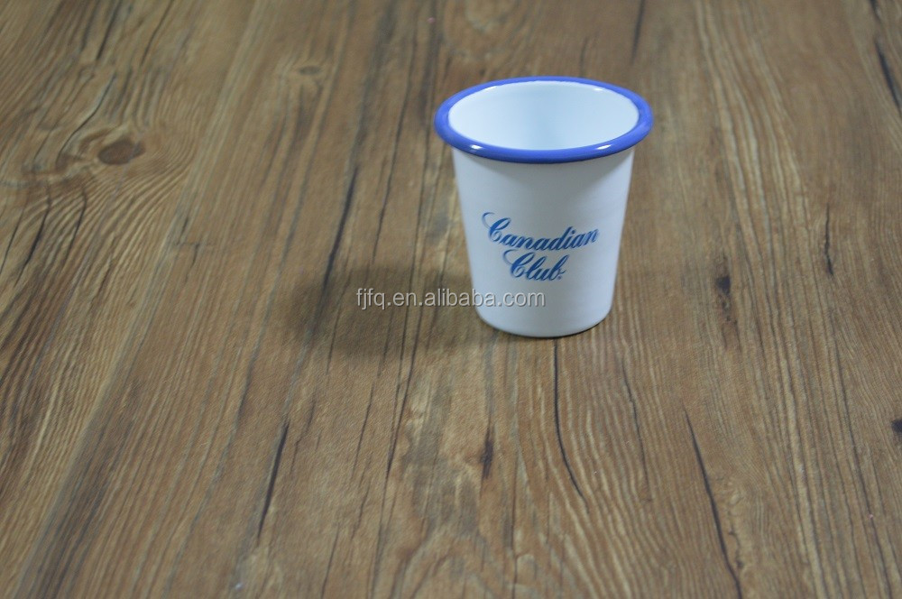 Customized color 300ML Enamel Tumbler with Rolled rim