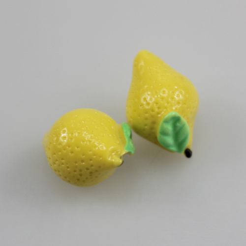 Wholesale 3D Lemon Resin Charms Kids Fashion Necklace Jewelry Making Accessory Dollhouse Toys Gifts