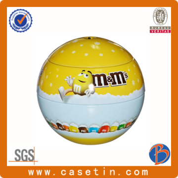 jar with metal lid metal ball with lid metal tin with lid