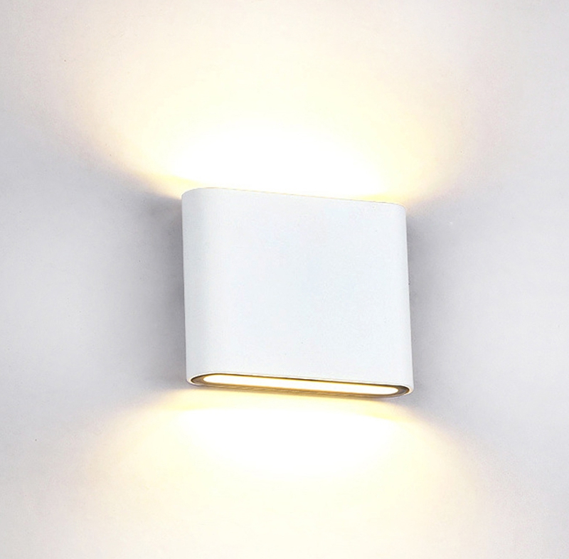 Small LED double head wall light