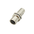 Shielded Female m12 Panel mount Connector