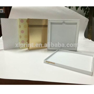 New style stamping coloring bookshape lid and base rigid packaging gift box