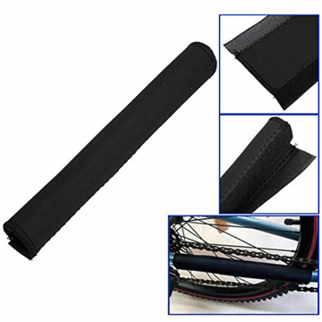 Black Neoprene Road Bike Frame Chain Protector