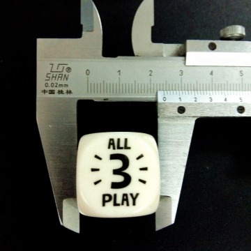 25MM Customized Printed Dice Story Silkscreen Printed Dice