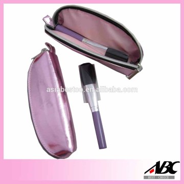 Blush brush in cosmetic brush pouch