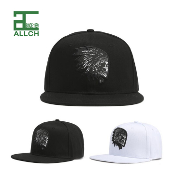 Unisex Skull Embroidered Patch Snapback Baseball Cap