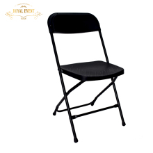 Plastic Foldable Wedding Garden Chairs - Durable White & Black Banquet Guest Chairs