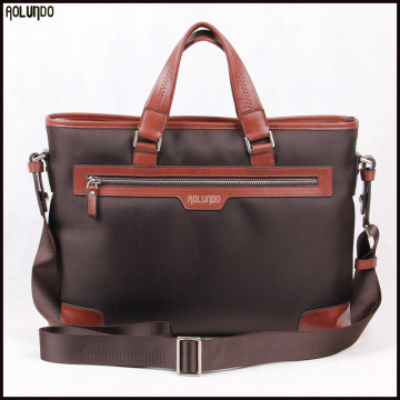 Latest design men custom leather canvas briefcases for men
