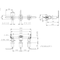 Shower Mixer Valve Triple Handle ○