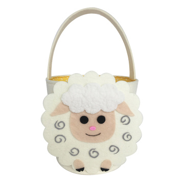 Easter sheep shape easter felt candy bag