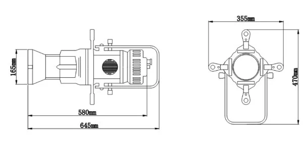 High Power 150W LED Source 4 Ellipsoidal Profile Spot Light