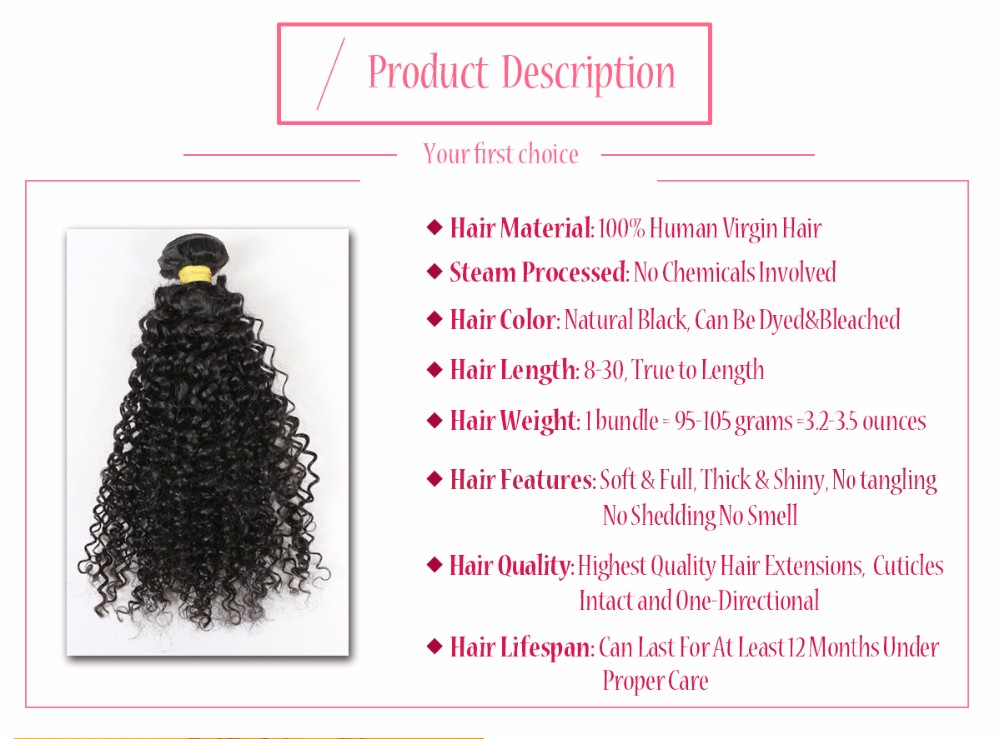 7A Top Quality Brazilian Unprocessed Thick Virgin Deep Wave Hair Extensions