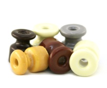 Small Porcelain Insulator for Wall Wiring