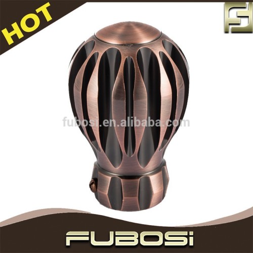 Simple wrought iron curtain rod finials for curtain rod