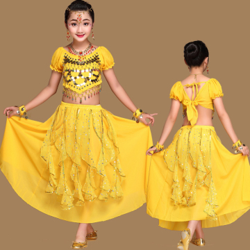 2017 new style stage performance kids indian dance wear