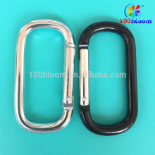Factory directly wholesale 6cm aluminum rectangle carabiner as bag part