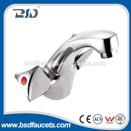 Low neck ceramic cartridge Water Saving garden Basin Faucet,Double lever casting Brass garden Basin Faucet