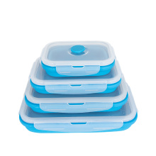 1pcs Silicone Bento Lunch Box: Collapsible Silicone Lunch Box