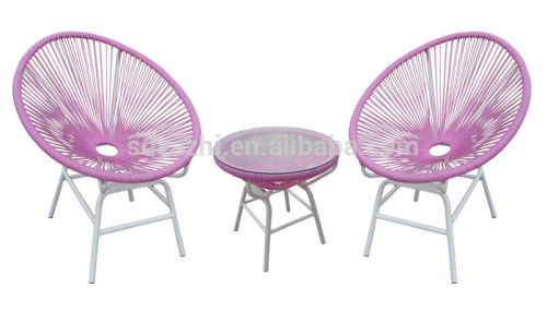 rattan bar table & chair set with different colors